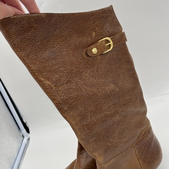 Steven By Steve Madden Women’s Inntense Brown Genuine Cognac Leather Boots - Picture 4 of 14